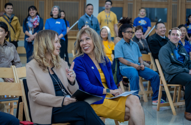 President Cynthia Teniente-Matson with San Jose City Manager Jennifer Maguire.